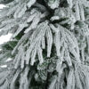 7.5FT Pre-Lit Spruce Snow Flocked Christmas Tree, Artificial Hinged Xmas Tree with 350 Multi-Color LED Lights, 8 Flashing Modes &1389 Snow Branch Tips, Holiday Office Home Décor