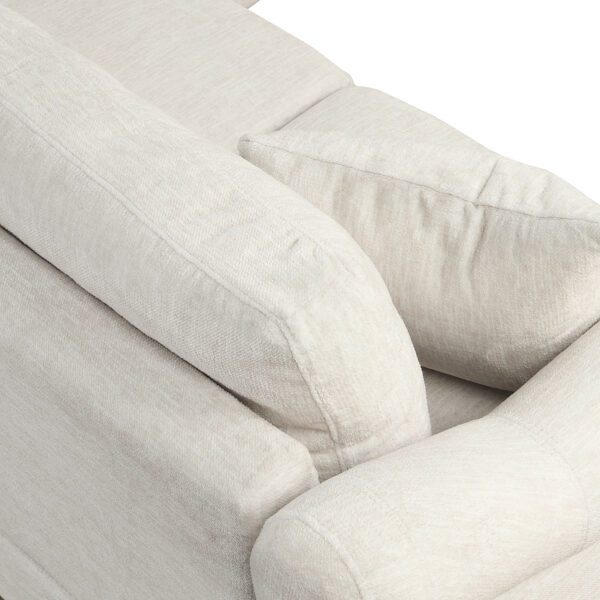 Sectional Sofa 111.8" U-shaped Sofa Chenille Upholstered Sofa Couch with Movable Storage Ottoman for Living Room, White