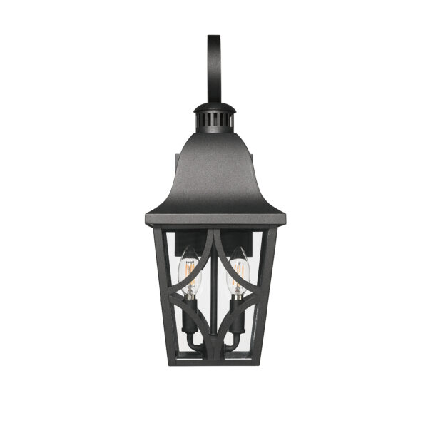 Outdoor Wall Light Fixtures, Waterproof Exterior Wall Sconce Porch Lights, Matte Black Outdoor Wall Lantern with Clear Glass, Outside Wall Mount Lighting for House, Garage, Front Door (1 pack)