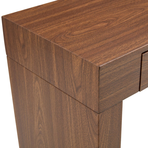 9754f8aff163436c9c3c63a084397e45_72fc94990c2e1e216dc32aa580b4921c Elegant Dark Wood Grain Bar Table-50 Inches Long, a Practical Choice for Modern Homes.Dark Wood Grain Texture Sticker,Equipped With Two Drawers.Serving As A Bar Table Or A Desk.