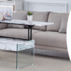 Multifunctional Lift Top Coffee Table -White Marble Pattern, Essential for Modern Homes.Tempered Glass Legs,Multiple Color Options,Lift Top Feature.Perfectly Fitting Into Both Living Rooms And Office.