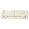 87" Curved Contemporary Sofa in Off-White: Plush Seating, Streamlined Design, and Durable Frame – Ideal for Stylish Living Spaces