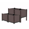 31.5x31.5x19.6in Raised Garden Beds Outdoor, Polypropylene Planter Boxes Outdoor for Vegetables, Flowers, Herbs, Garden Box with Drain Outlet, Heat and Frost Resistance Planters, 440lb Capacity