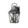 Outdoor Wall Lights, Porch Lights, Waterproof Outdoor Wall Sconce, Exterior Light Fixture Matte Black with Clear Glass Shade for Garage Patio Front Door Balcony (2 pack)