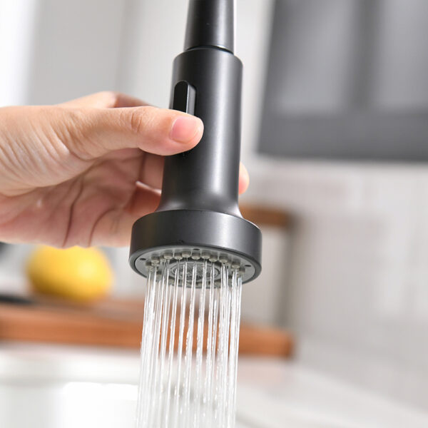 Purifier Kitchen Faucet Drinking Water Faucet With Roll Up Dish Drying Rack, Pull Down Water Filter Kitchen Sink Faucets (Matte Black)