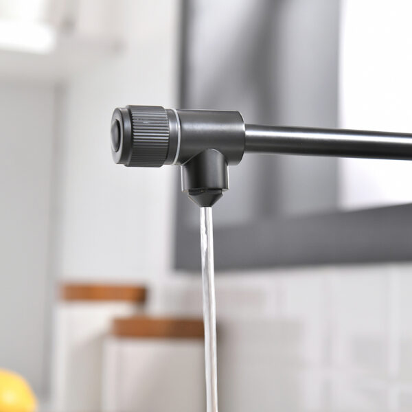 Purifier Kitchen Faucet Drinking Water Faucet With Roll Up Dish Drying Rack, Pull Down Water Filter Kitchen Sink Faucets (Matte Black)