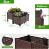 31.5x31.5x19.6in Raised Garden Beds Outdoor, Polypropylene Planter Boxes Outdoor for Vegetables, Flowers, Herbs, Garden Box with Drain Outlet, Heat and Frost Resistance Planters, 440lb Capacity
