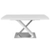 5-Piece Dining Table and Chair Set, Including 4 Grey Chairs and a Retractable Dining Table in White, Suitable For 4 to 6 People's Dining Tables, Suitable for Kitchens and Living Rooms