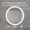 24inch Bathroom Led Classy Vanity Mirror with High Lumen,Dimmable Touch,Wall Switch Control, Anti-Fog ,CRI 95 Adjustable 3000K-4500K-6000K ,IP54 Waterproof Energy saving