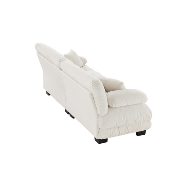 9fc72c7a96204d34aec4dc84acd3c252_a76f040d82f7bc048f2ac78c4e5f9709 Cloud Couch 2 Seater Sofa for Living Room, Chenille 2 - Seat sofa with 2 Lumbar pillows and 2 throw pillows,Chenille White