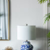 D12x19.3" Blue and White Ceramic Vase Lamp