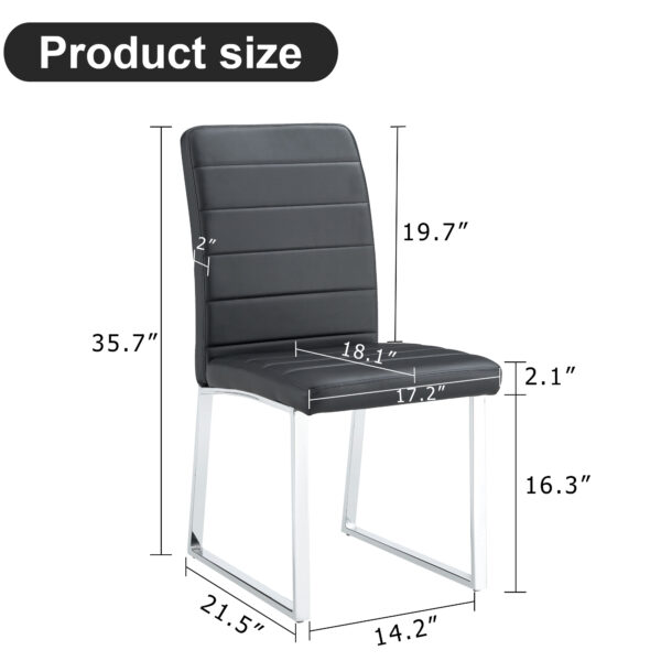 a097173100b443cca6b35ed3564b506f_cf2bc621b80ffa5cff5ca1ca8664e8fe 2-Pack - Premium PU office/dining chairs with high-density foam, sturdy iron legs (electroplate/spray paint), multiple colors. Easy assembly