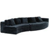 U_Style 115.7" Pure Foam Modular Sofa, 2-Piece Set with 5 Cushions, 4-Seater, Chenille Jacquard Fabric, Curved Design, No Assembly Required, Soft Upholstered Sofa for Living Room & Bedroom