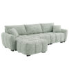 [VIDEO] 110" Modular Sectional Sofa, L Shape with Extra-large Seat, Pull-line Design, Movable Ottoman, High Density Foam, Free Combination, Sturdy Metal&Wood Frame, Boucle Fabric, 3 Colors