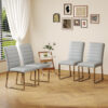 4-Pack - Heavy-duty chairs set: 2.1" thick cushion, iron frame, perfect for home or office. Classic colors, great value