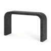 Mirod 52" Wood Console Table with Curved Edge, Natural Texture, Perfect for Entryways and Living Rooms