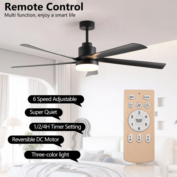 a2e4b523cd9547b0a2877b9757bd1c47_8320316e974d8f25f2b6fbf7827ab23b 65 Inch Black Ceiling Fan with Light, 5-Blade Dimmable LED Ceiling Fan with Remote Control, Modern Quiet Design for Living Room and Bedroom (Silent/6-Speed/Reversible/DC Motor)
