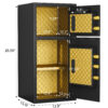 Large Double-door Coin-operated Safe,Digital Security Safe with Fireproof and Waterproof Bag,6.0 Cubic Feet Safe Box with Hidden Code Function for Home,Office and Hotel