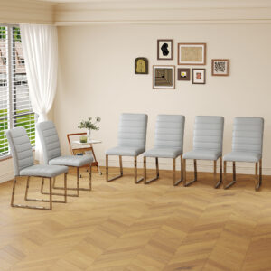 6-Pack - Bulk deal! Dense foam padded chairs, durable iron base (black/electroplated), ideal for workplaces or restaurants.