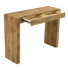 Elegant Natural Wood Grain Bar Table-50 Inches Long, a Practical Choice for Modern Homes.Wood Grain Texture Sticker,Equipped With Two Drawers.Serving As A Bar Table Or A Desk.