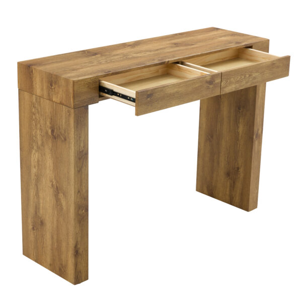 a4a3776caf93472b9626a058ded43156_f186f6d669e44c96276be4f1ddb9b49a Elegant Natural Wood Grain Bar Table-50 Inches Long, a Practical Choice for Modern Homes.Wood Grain Texture Sticker,Equipped With Two Drawers.Serving As A Bar Table Or A Desk.
