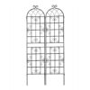 4 Pack Metal Garden Trellis 86.7" x 19.7" Rustproof Trellis for Climbing Plants Outdoor Flower Support Black