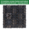 9 PCS heavy-duty & recyclable Wood-Plastic Interlocking Deck Tiles 11.8" x 11.8"- Waterproof Outdoor and Indoor Flooring for Patio, Balcony, Porch, Backyard, Bedroom (Coffee)
