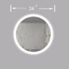 24inch Bathroom Led Classy Vanity Mirror with High Lumen,Dimmable Touch,Wall Switch Control, Anti-Fog ,CRI 95 Adjustable 3000K-4500K-6000K ,IP54 Waterproof Energy saving