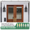 23"(H) 2-Pack Outdoor Wall Lantern Light – Vintage Black Metal Sconce with Clear Seeded Glass for Porch, Patio, and Garden (Bulb Not Included)