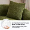 LY-025 Full Compression Sponge Sofa Forest Green Curved Modular Sectional, 30D High-Density Chenille Sleeper Couch for Apartment, 800 lbs 110"L