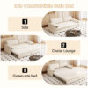 66" Queen Pull Out Sofa Bed, 3-in-1 Convertible Sleeper Sofa with Side Storage,Multi-Functional Velvet Loveseat Bed for Living Room,Bedroom,Apartment,Office.(Old Sku:W1885P154637/W1885P214783)