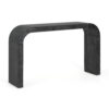 Mirod 52" Wood Console Table with Curved Edge, Natural Texture, Perfect for Entryways and Living Rooms