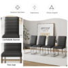 2-Pack - Premium PU office/dining chairs with high-density foam, sturdy iron legs (electroplate/spray paint), multiple colors. Easy assembly