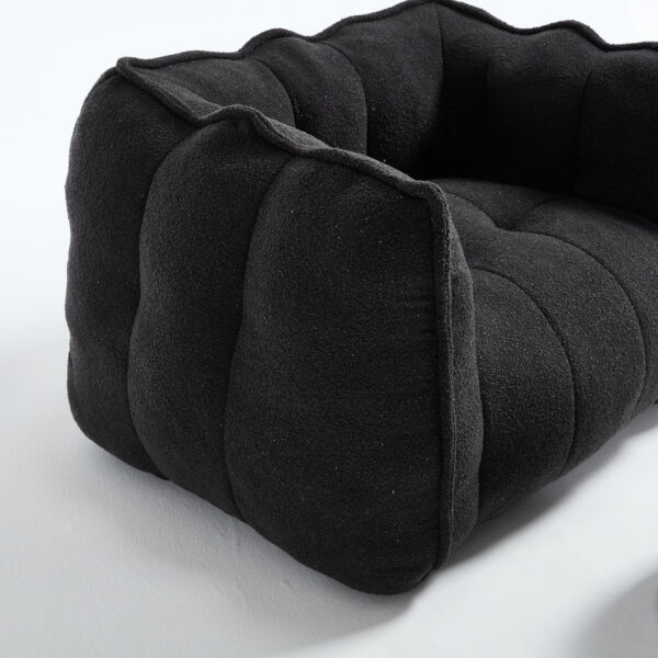 Soft Bean Bag Chair with High Resilient Foam(Chips)for living room and bedroom,Comfortable Square Lazy Sofa with Footstool, Cover for Adults to Gaming, Reading, and Watching TV