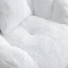 Giant Bean Bag Chair withFootstool, Oversized Bean Bag  for Adults and Kids, Faux Fur Shell-Shaped Large Chair with Filler, Stuffed Big Accent Sofa,  Floor Sofa for Gaming,Reading Living Room Bedroom
