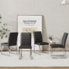 4-Pack - Heavy-duty chairs set: 2.1" thick cushion, iron frame, perfect for home or office. Classic colors, great value W1151134525