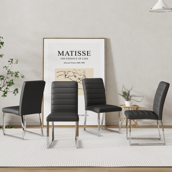 a9fe395066bb4752aea5f96571d61972_3410712dae1c11401161ee746211f3df 4-Pack - Heavy-duty chairs set: 2.1" thick cushion, iron frame, perfect for home or office. Classic colors, great value W1151134525