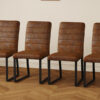 4-Pack - Heavy-duty chairs set: 2.1" thick cushion, iron frame, perfect for home or office. Classic colors, great value