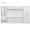 Queen Size Murphy Bed Wall Bed with Closet , Drawers and Shelves, White