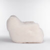 010-Soft Teddy Fabric Tufted Foam Bean Bag Chair With Teddy Fabric Ivory White