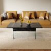 Multifunctional Lift Top Coffee Table -Black Marble Pattern, Essential for Modern Homes.Tempered Glass Legs,Multiple Color Options,Lift Top Feature.Perfectly Fitting Into Both Living Rooms And Office.