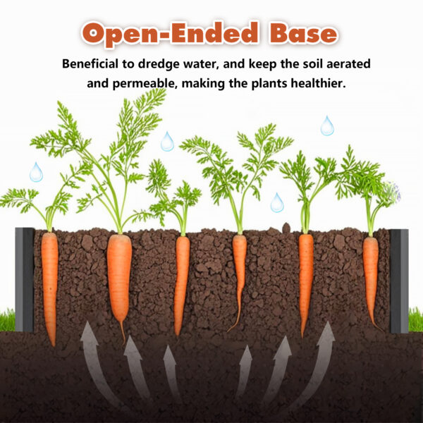 8X4X2ft Galvanized Raised Garden Bed Kit, Rectangular Large Metal Deep Root Planters for Outdoor Plants Vegetables Flowers Herb, 481 Gallon Capacity