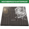9 PCS heavy-duty & recyclable Wood-Plastic Interlocking Deck Tiles 11.8" x 11.8"- Waterproof Outdoor and Indoor Flooring for Patio, Balcony, Porch, Backyard, Bedroom (Coffee)