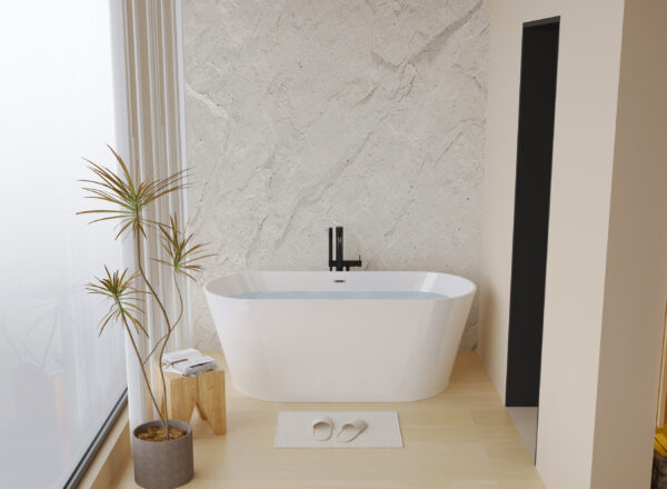 acef73c67e2e438380fa9da9a51fd6b2_2ac59cf72af395783f09904f0d3a863c 67" Acrylic Freestanding Bathtub, stand alone bathroom tub, Glossy White, Toe-tap Chrome Drain, cUPC Certified