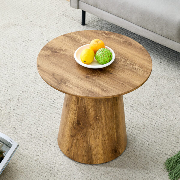 acf09411569b42b998d6d417287fb6d3_8e987b5aaa465609aa1b752ffa79e4d8 Natural Wood Grain MDF Round Coffee Table - 21.6" Diameter, 19.7" Height.Natural Wood Grain Texture Sticker,Exquisite Wood Grain Surface,Flexible MatchingMRound Tabletop Design.