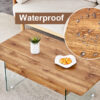 Multifunctional Lift Top Coffee Table -Light Wood Color Grain Sticker, Essential for Modern Homes.Tempered Glass Legs,Lift Top Feature.Perfectly Fitting Into Living Rooms And Office.