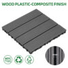 9 PCS heavy-duty & recyclable Wood-Plastic Interlocking Deck Tiles 11.8" x 11.8"- Waterproof Outdoor and Indoor Flooring for Patio, Balcony, Porch, Backyard, Bedroom (Gray)