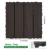 9 PCS heavy-duty & recyclable Wood-Plastic Interlocking Deck Tiles 11.8" x 11.8"- Waterproof Outdoor and Indoor Flooring for Patio, Balcony, Porch, Backyard, Bedroom (Coffee)