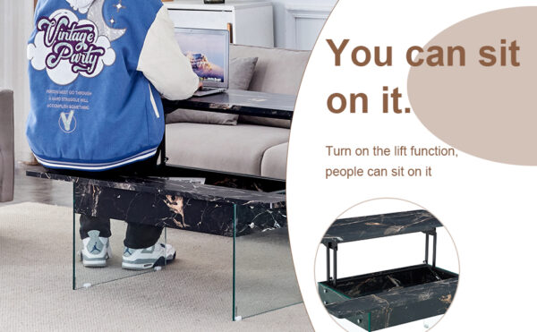 b0f177501f0f4963aab7f31944bfb49a_8f5ddf2091b9b171a05cda8350db1061 Multifunctional Lift Top Coffee Table -Black Marble Pattern, Essential for Modern Homes.Tempered Glass Legs,Multiple Color Options,Lift Top Feature.Perfectly Fitting Into Both Living Rooms And Office.