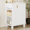 24" Bathroom Vanity with Sink, Bathroom Cabinet with Door Shelf, Side Open Storage, Solid Wood Frame,Soft Closing Door, White